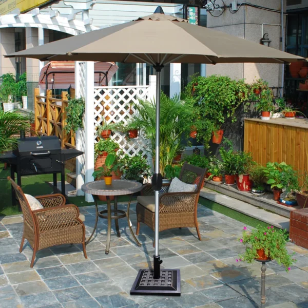 12,4KG Parasolvoet Voor Patio Markt Zware Parasolvoet Voor Buiten Gietijzer Parapluhouder Voor Tuin Strand - Image 7