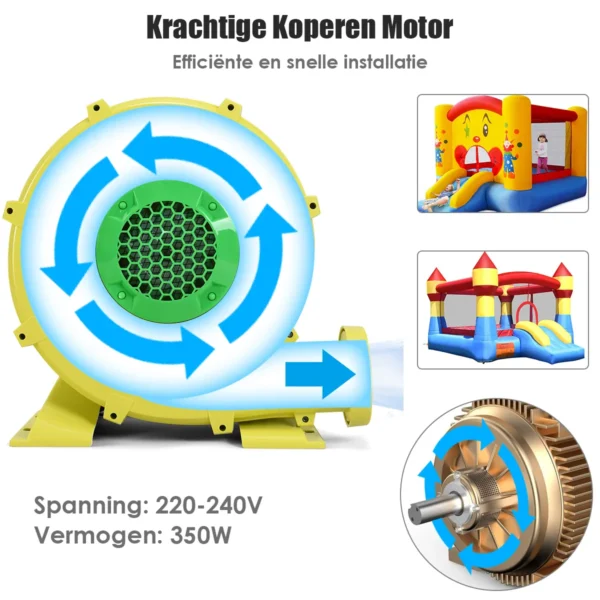 350W Luchtblazer Elektrische Luchtpomp Commerciële Opblaasbare Springkasteel Luchtblazer Perfect Voor Springhuis Springkussen - Image 6