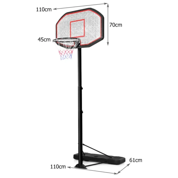 Basketbal Standaard Basketbalring Basketbalsysteem Draagbaar Basketbal In Hoogte Verstelbaar Van 200 Tot 305 Cm - Image 4