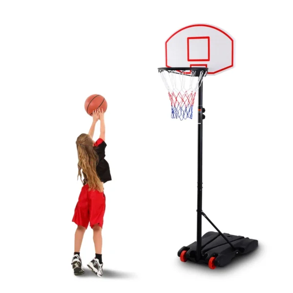 Basketbalring Met Standaard Basketbalstandaard Van 180 Tot 210 Cm Met Wielen Voor Kinderen En Volwassenen - Image 2