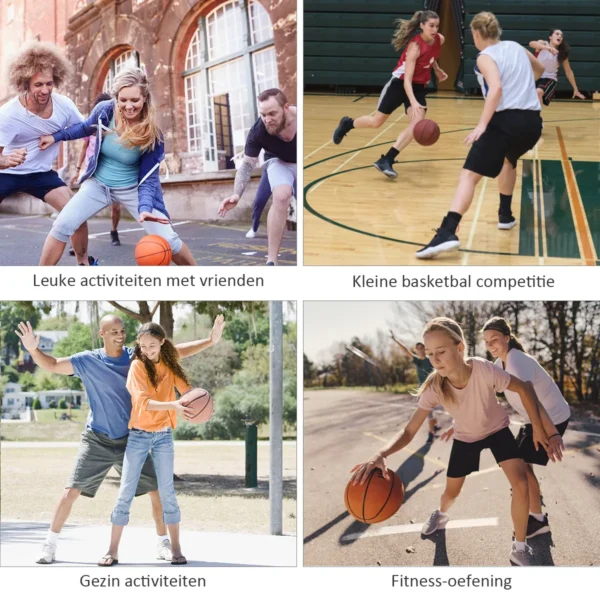 Basketbalring Met Standaard Basketbalstandaard Van 180 Tot 210 Cm Met Wielen Voor Kinderen En Volwassenen - Image 3