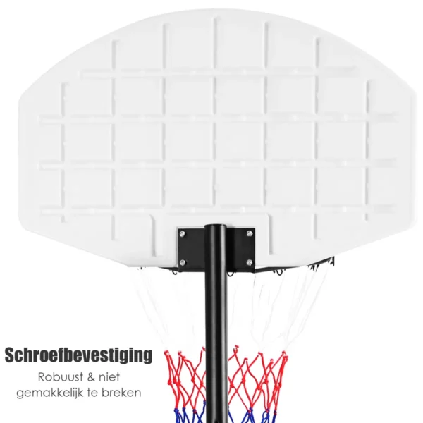 Basketbalring Met Standaard Basketbalstandaard Van 180 Tot 210 Cm Met Wielen Voor Kinderen En Volwassenen - Image 5