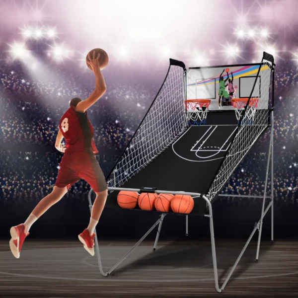 Binnen Elektronische Basketbal Spel Schieten Machine Elektronische Automatische Score Incl 4 Ballen Zwart - Image 4