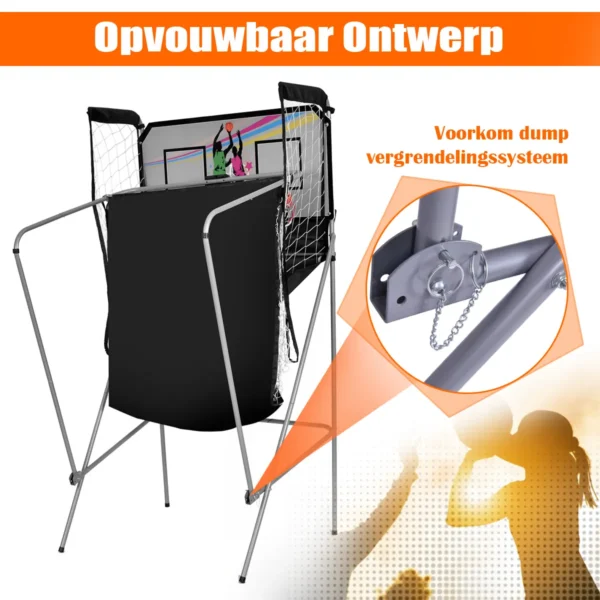 Binnen Elektronische Basketbal Spel Schieten Machine Elektronische Automatische Score Incl 4 Ballen Zwart - Image 5