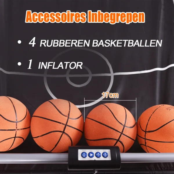 Binnen Elektronische Basketbal Spel Schieten Machine Elektronische Automatische Score Incl 4 Ballen Zwart - Image 6