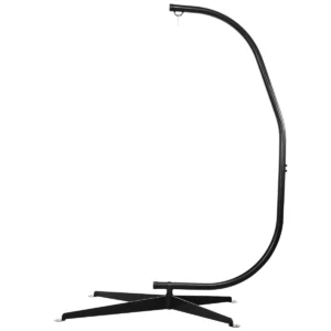 C-vormige Hangstoel Standaard 207cm Stevige Schommel Hangstoelstandaard 150kg Gewichtscapaciteit Zwart