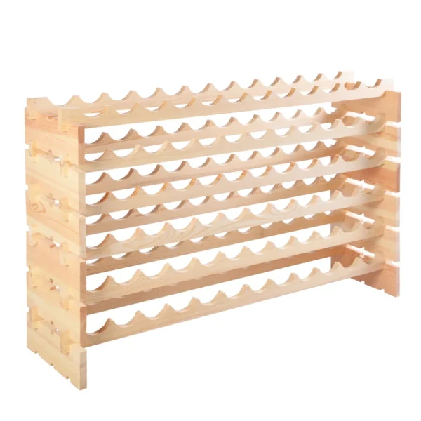 Houten Flessenrek Wijnrek 72 Fles Capaciteit Wijnopslag Rek Wijn Display Planken Flessenstandaard Met 6 Hoogtes Naar Keuze - Image 2