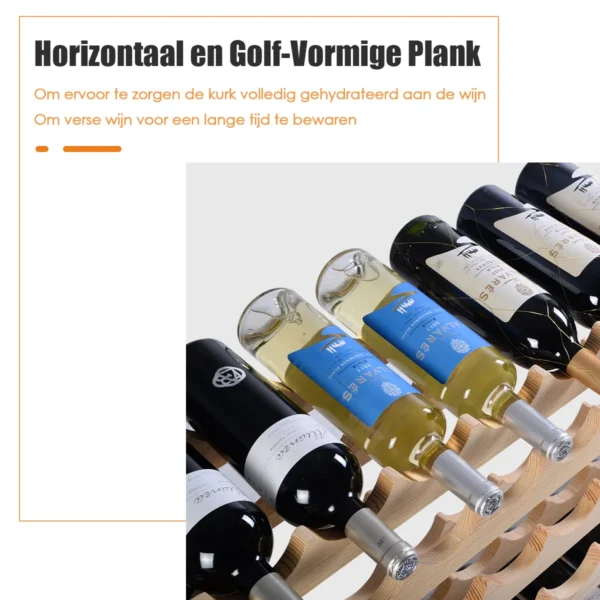 Houten Flessenrek Wijnrek 72 Fles Capaciteit Wijnopslag Rek Wijn Display Planken Flessenstandaard Met 6 Hoogtes Naar Keuze - Image 6