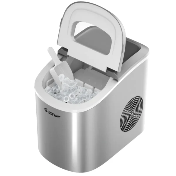 IJsblokjesmachine IJsmachine 9 Kogelblokjes Klaar In 6-13 Minuten Met Schep En Mandje 2 Ijsblokjes Maten Beschikbaar Zilver - Image 3