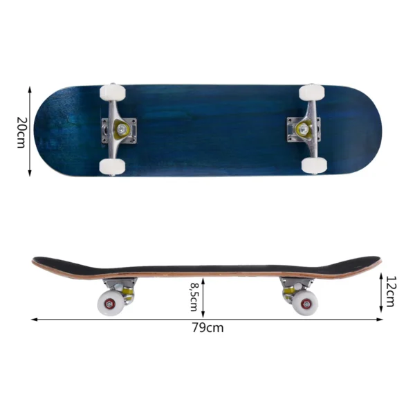 Kleine Kruisers Skateboard Kruiser Esdoorn Dek Korte Bord Ontworpen Voor Kinderen Tieners En Volwassenen-Blauw - Image 3
