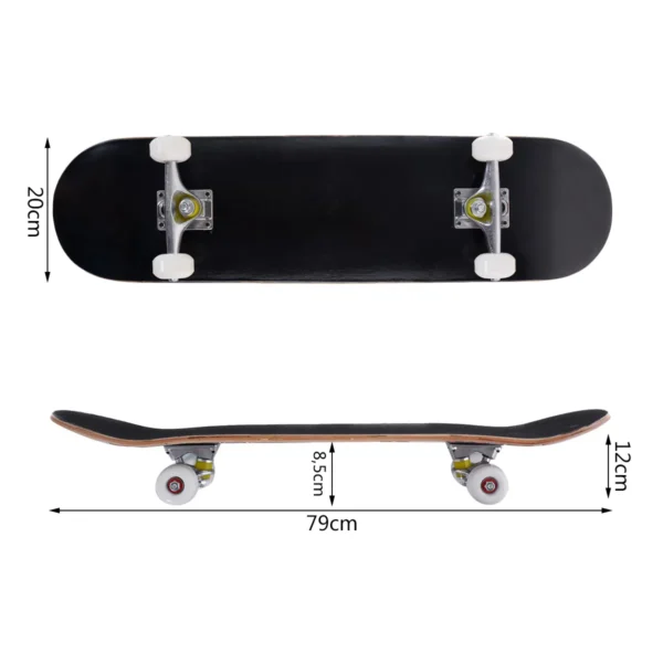 Kleine Kruisers Skateboard Kruiser Esdoorn Dek Korte Bord Ontworpen Voor Kinderen Tieners En Volwassenen-Zwart - Image 2