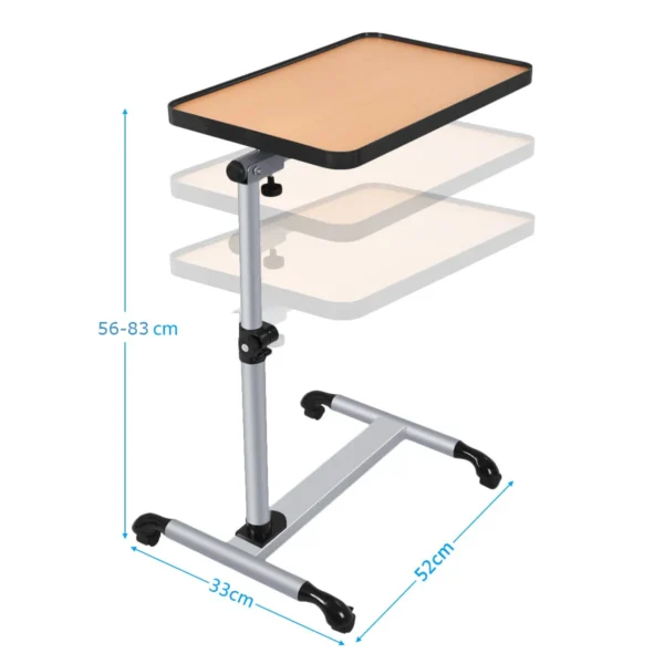 Laptoptafel Mobiele Bureau Hoek & Hoogte Verstelbare Zijtafel Met Afsluitbare Wielen Werkstation Notitieboek Tafel - Image 2