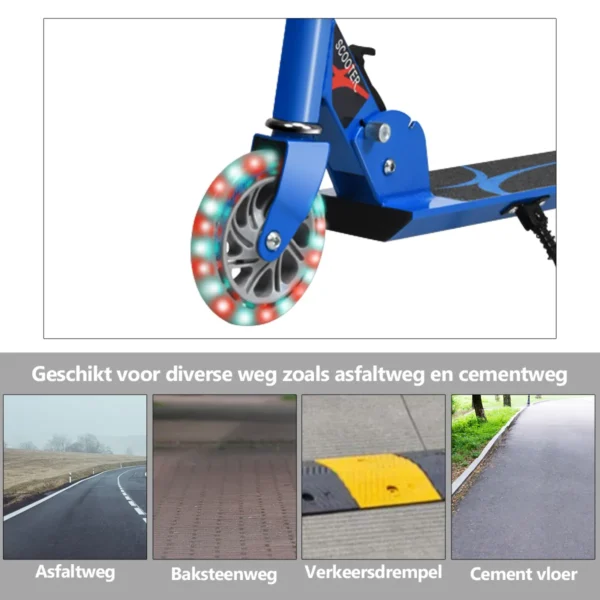 Opvouwbare Step 3 Verstelbaar Stuur 2 LED Verlichte Wielen Achterrem Aluminium Frame-Blauw - Image 6