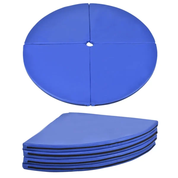 Paalmat Dansmat Gymnastiek Beschermmat Met Klittenband PVC-Mat Afneembaar Ф150 X 5 Cm - Blauw - Image 2