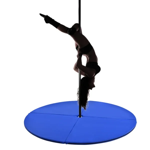 Paalmat Dansmat Gymnastiek Beschermmat Met Klittenband PVC-Mat Afneembaar Ф150 X 5 Cm - Blauw - Image 4