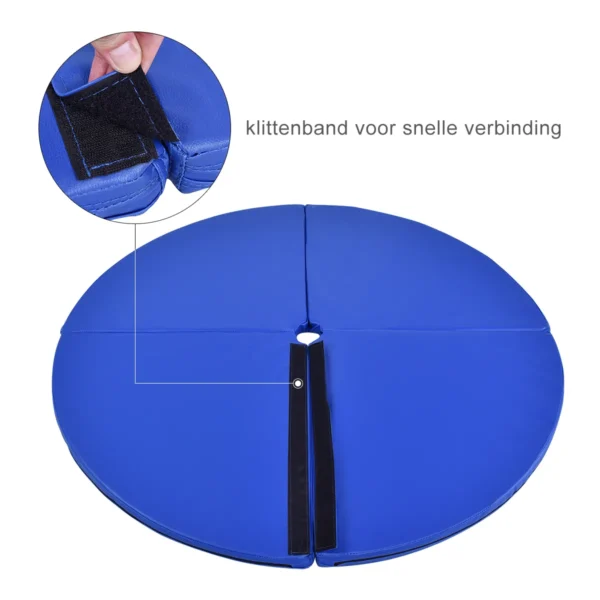 Paalmat Dansmat Gymnastiek Beschermmat Met Klittenband PVC-Mat Afneembaar Ф150 X 5 Cm - Blauw - Image 7