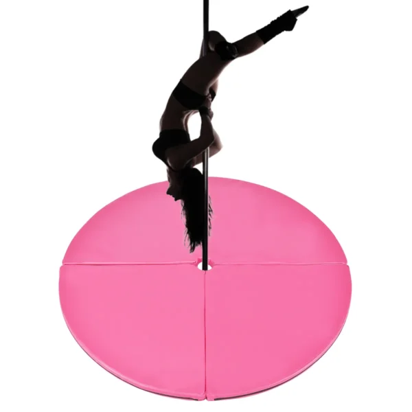 Paalmat Dansmat Gymnastiek Beschermmat Met Klittenband PVC-Mat Afneembaar Ф150 X 5 Cm - Roze - Image 3