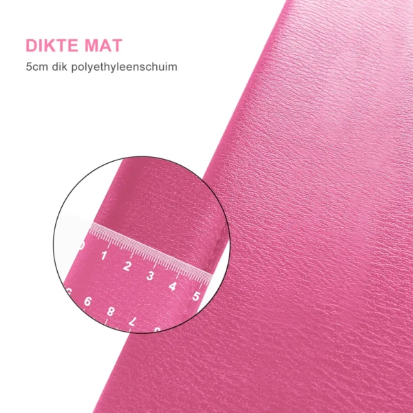 Paalmat Dansmat Gymnastiek Beschermmat Met Klittenband PVC-Mat Afneembaar Ф150 X 5 Cm - Roze - Image 4