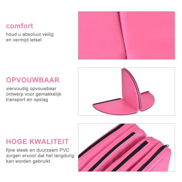 Paalmat Dansmat Gymnastiek Beschermmat Met Klittenband PVC-Mat Afneembaar Ф150 X 5 Cm - Roze - Image 7