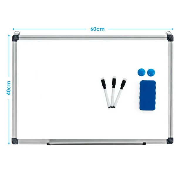 Whiteboard Magneetbord Schrijfbord Wandbord Memobord Met Aluminium Frame (60x40 Cm) - Image 3