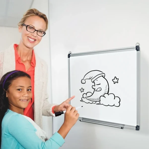 Whiteboard Magneetbord Schrijfbord Wandbord Memobord Met Aluminium Frame (60x40 Cm) - Image 5