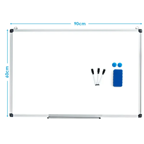 Whiteboard Magneetbord Schrijfbord Wandbord Memobord Met Aluminium Frame (90x60 Cm) - Image 3